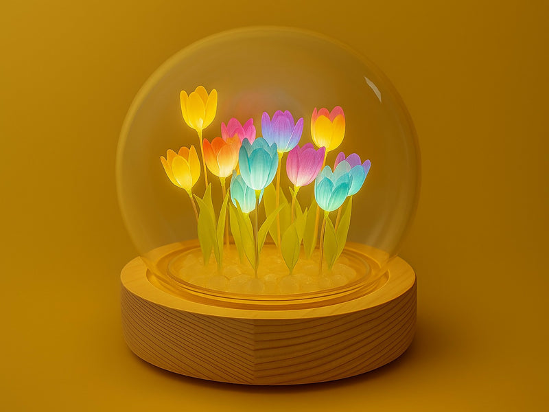 DIY Flower Dome LED Night Lamp Decorative Table Light Kit