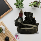 Mountain waterfall style Smoke Fountain with Ganesha, ideal for serene ambiance.