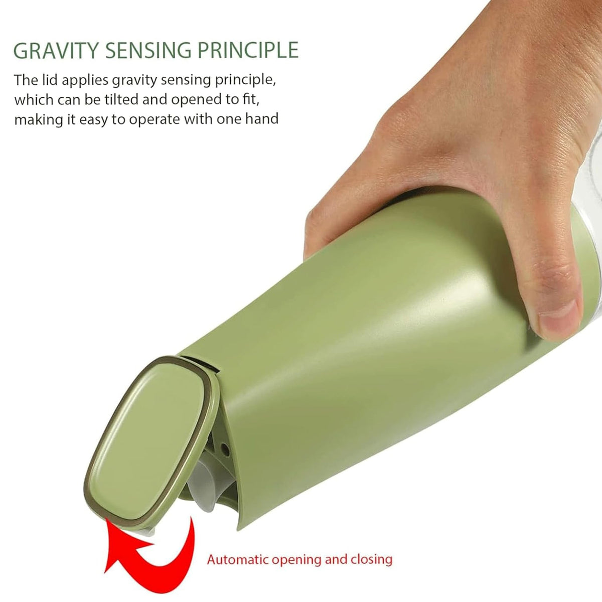 Oil Dispenser 500ml – Auto Open Lid, Non-Drip Bottle
