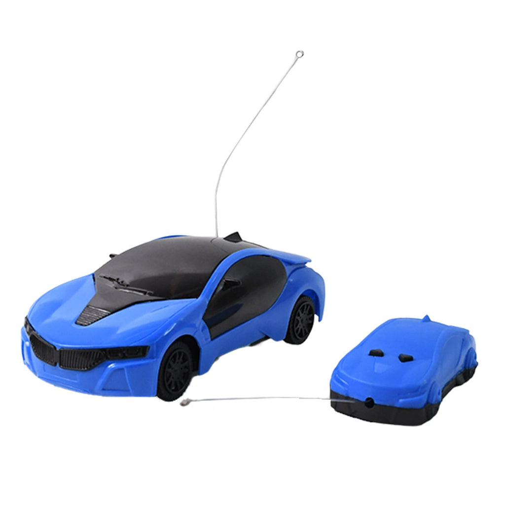 Close-up of the Remote Control Racing Car's detailed design and glowing LED headlights.
