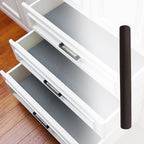 Waterproof anti-slip mat liner roll demonstrated with liquid on a shelf.
