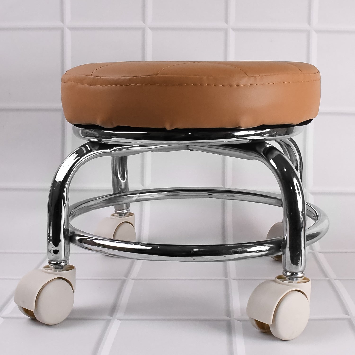 Premium rolling stool designed for pedicure and office use with cushioned seat