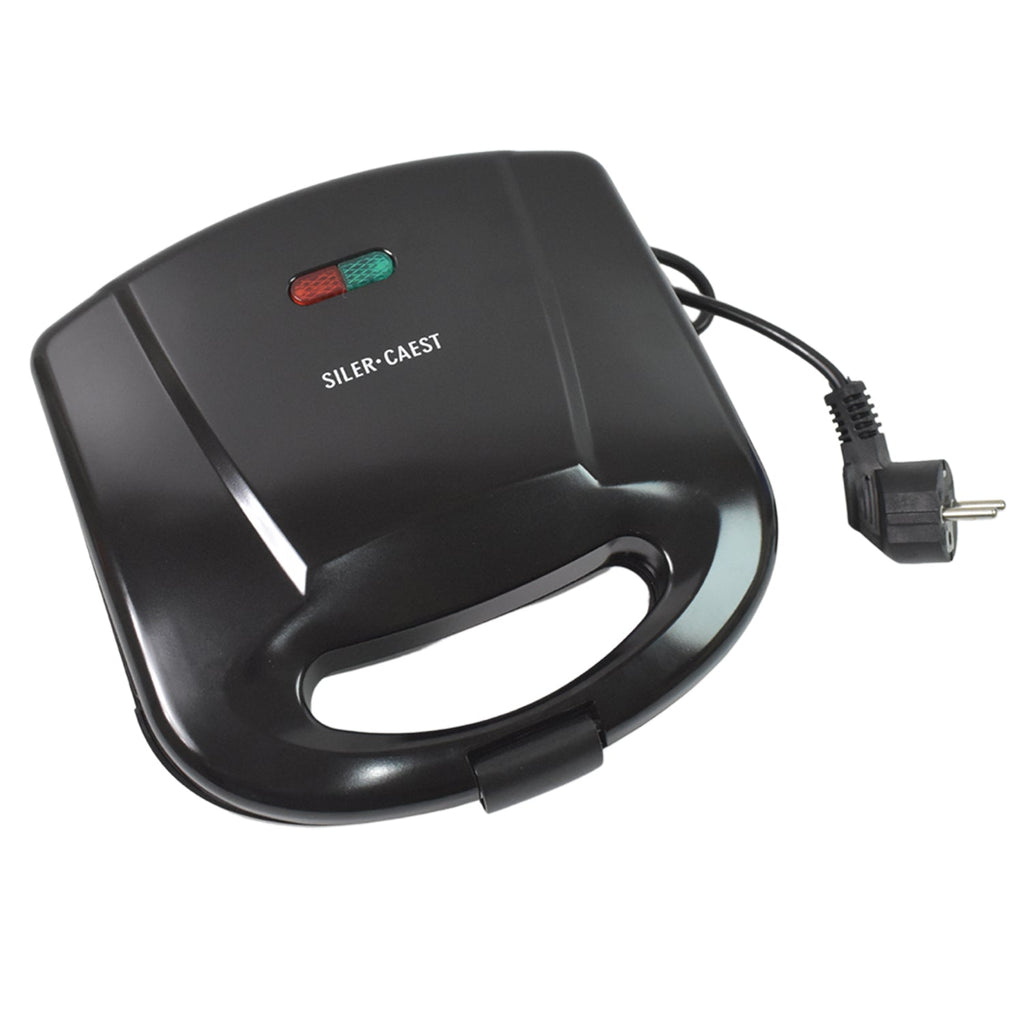 Side view of sandwich maker compact design and easy grip handle