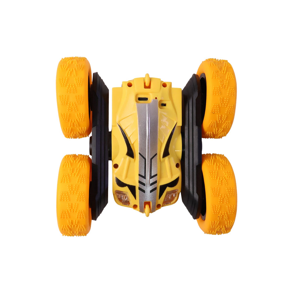 Rechargeable stunt car suitable for indoor and outdoor use