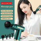 Effective body massage machine applying percussion therapy for muscle relief.