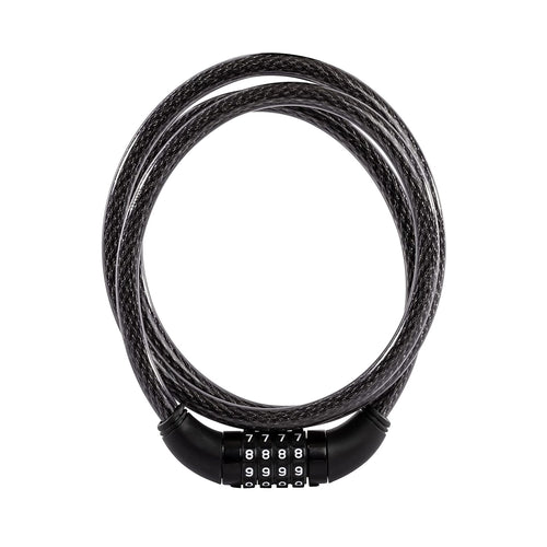 Safora multi-purpose bicycle cable lock with 4-dial combination.
