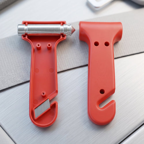 2 In 1 Car Safety Hammer Emergency Window Breaker And Seatbelt Cutter (1 Pc)