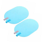 Anti-fog film on car rearview mirror for improved visibility and safety