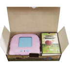 Assorted double-sided flash cards for the interactive learning machine.