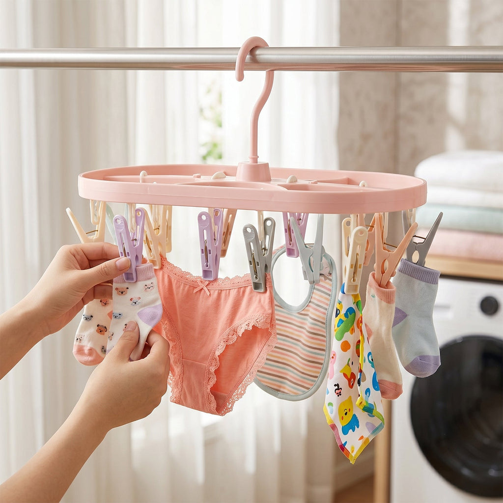 Multipurpose Plastic Hanger Clips Set  Strong Clothes Gripping Tool