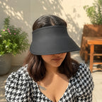 Women’s Adjustable Wide Brim Sun Visor Cap for Outdoor Summer Use (Random Color 1 PC)