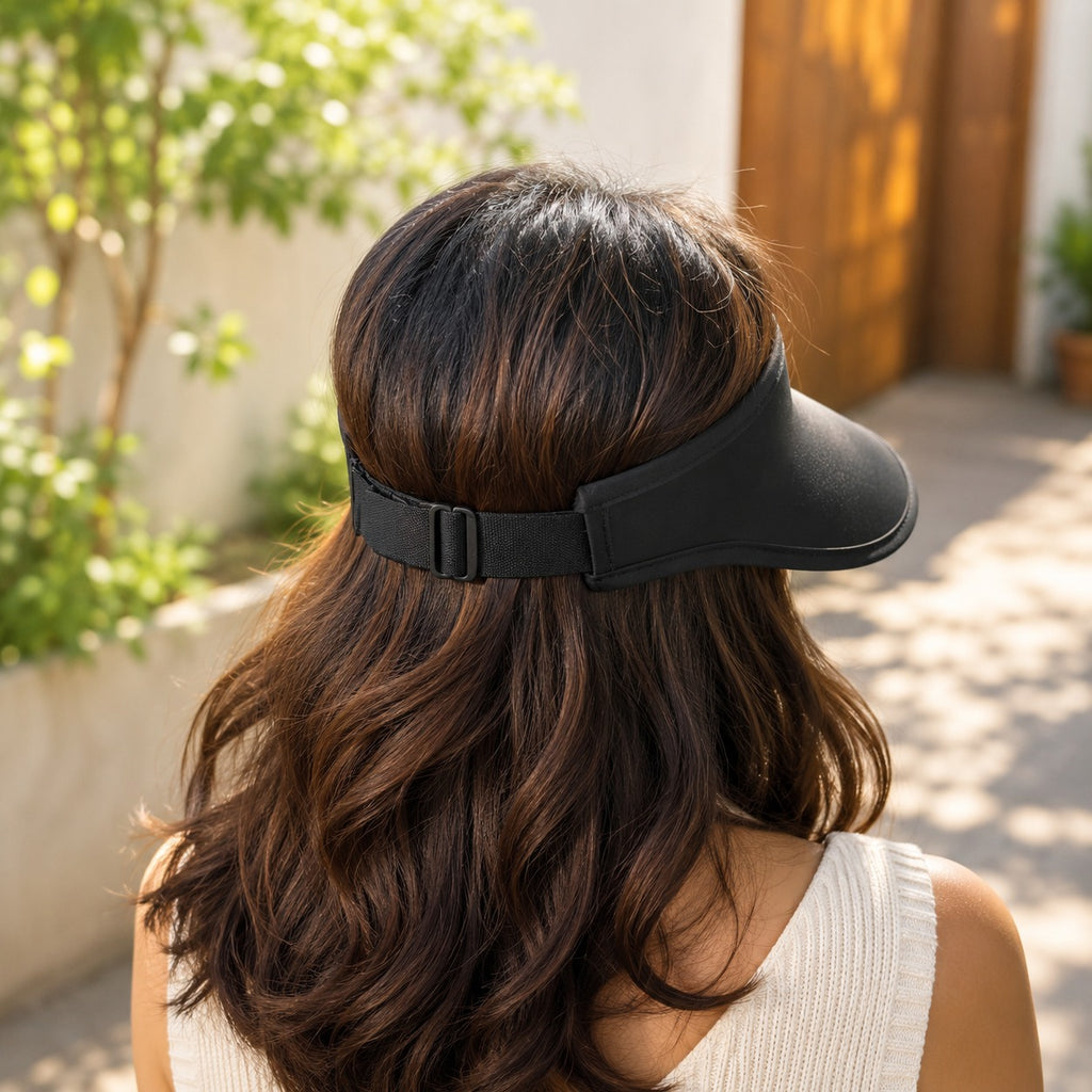 Women’s Adjustable Wide Brim Sun Visor Cap for Outdoor Summer Use (Random Color 1 PC)