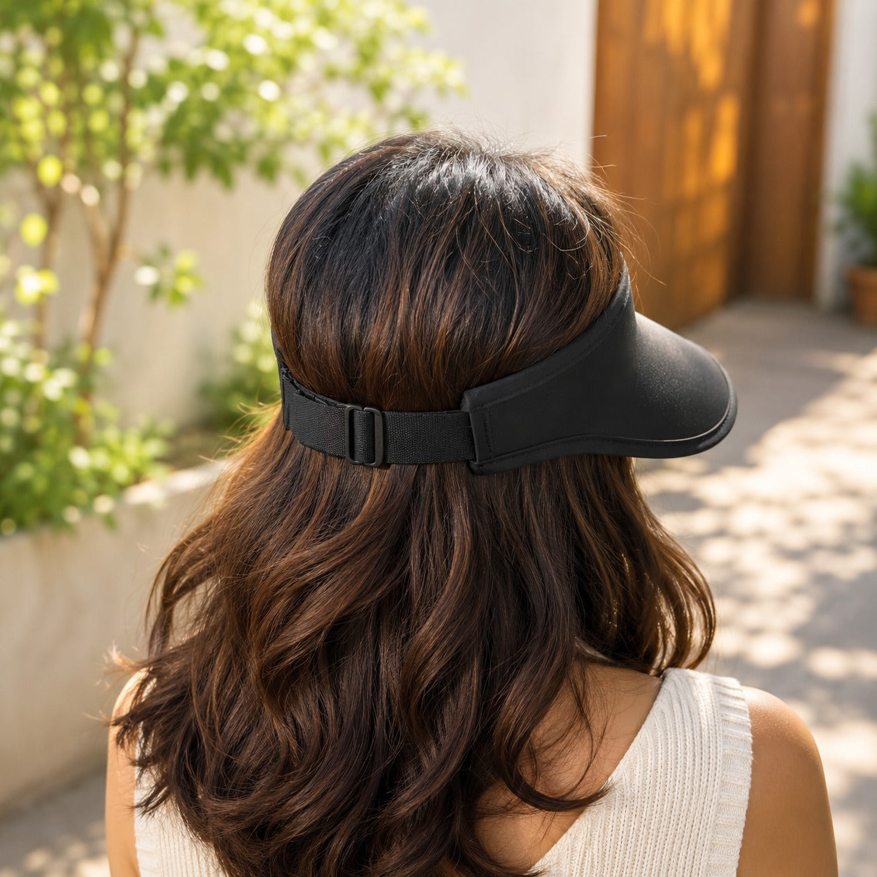 Women’s Adjustable Wide Brim Sun Visor Cap for Outdoor Summer Use (Random Color 1 PC)