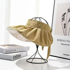 Women’s Wide Brim Sun Visor Cap with Adjustable Strap for Summer (Random Color 1 PC)
