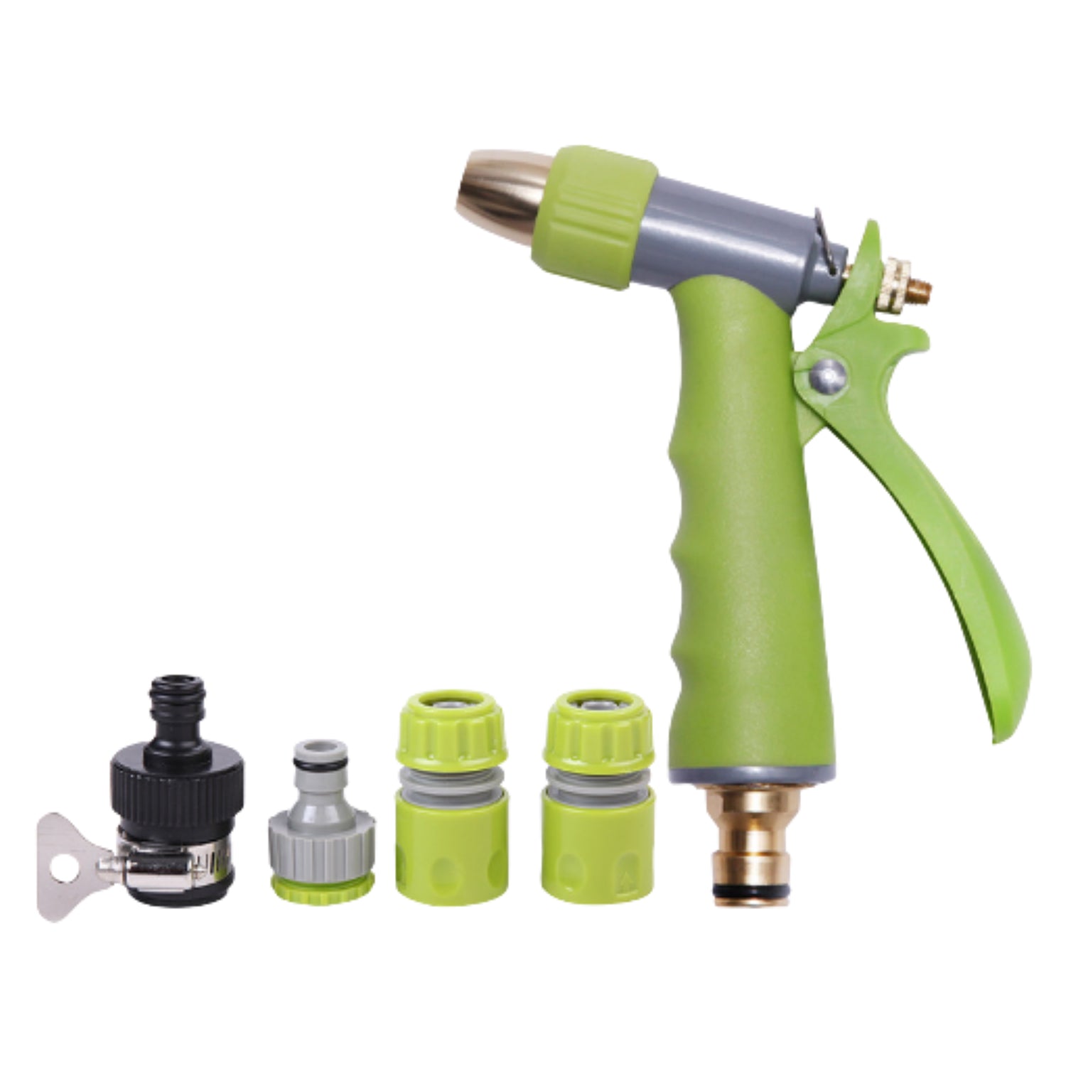 Complete high-pressure water spray nozzle set displayed on a clean white background.