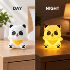 Cute Panda Scarf Night Light With Warm Glow For Bedside Room Decoration (1 Pc)