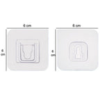 1746 Adhesive Plastic Wall Hooks Heavy Duty Hooks ( 1 Pair )
