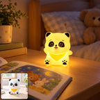 Cute Panda Scarf Night Light With Warm Glow For Bedside Room Decoration (1 Pc)