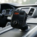 Dashboard wireless charging holder with LED display