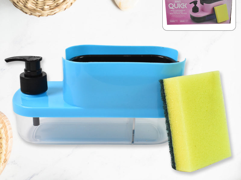 3 In 1 Dishwashing And Handwash Liquid Soap Dispenser (3 In 1 Dispenser)