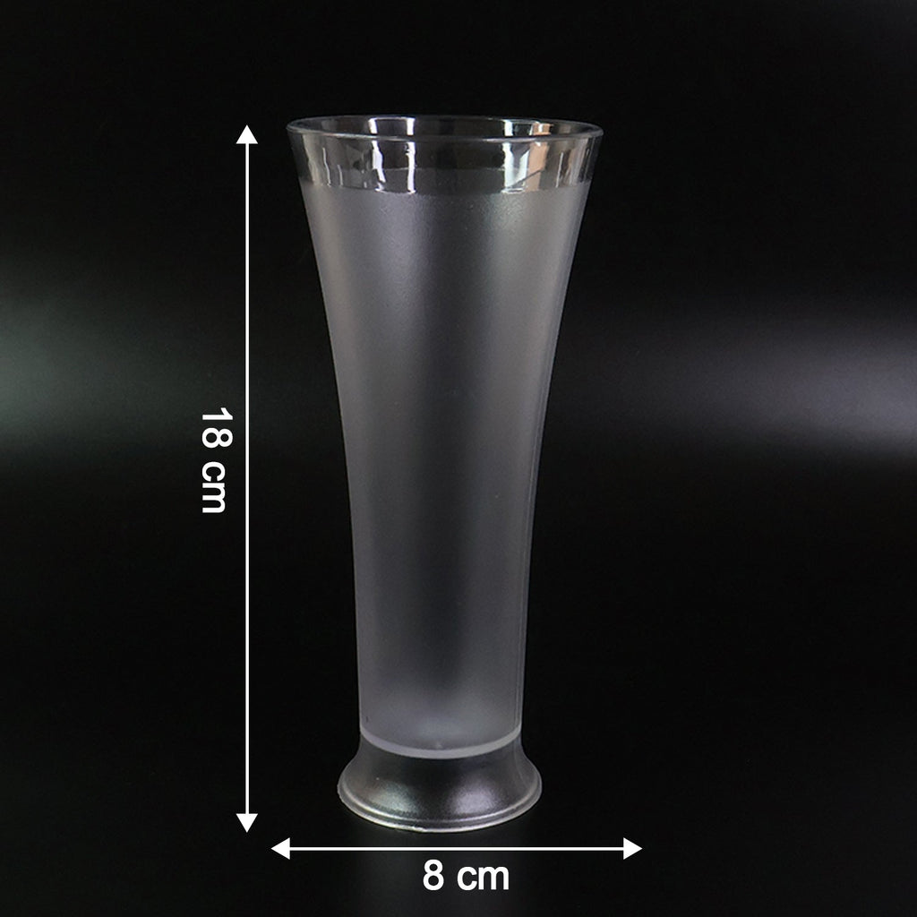 Six unbreakable matt finish plastic glasses designed for daily use
