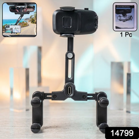 Car Rear View Mirror Phone Holder  360 Adjustable  Retractable