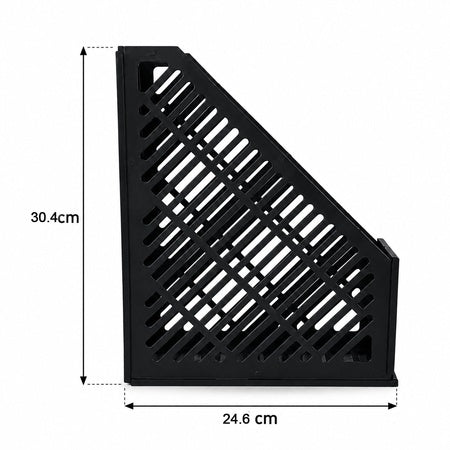 Plastic Vertical File Holder Stand Keeps Desk Organized And Clutter-free