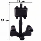 360 Degree Car Rear View Mirror Mobile Phone Holder  Adjustable  Secure Fit