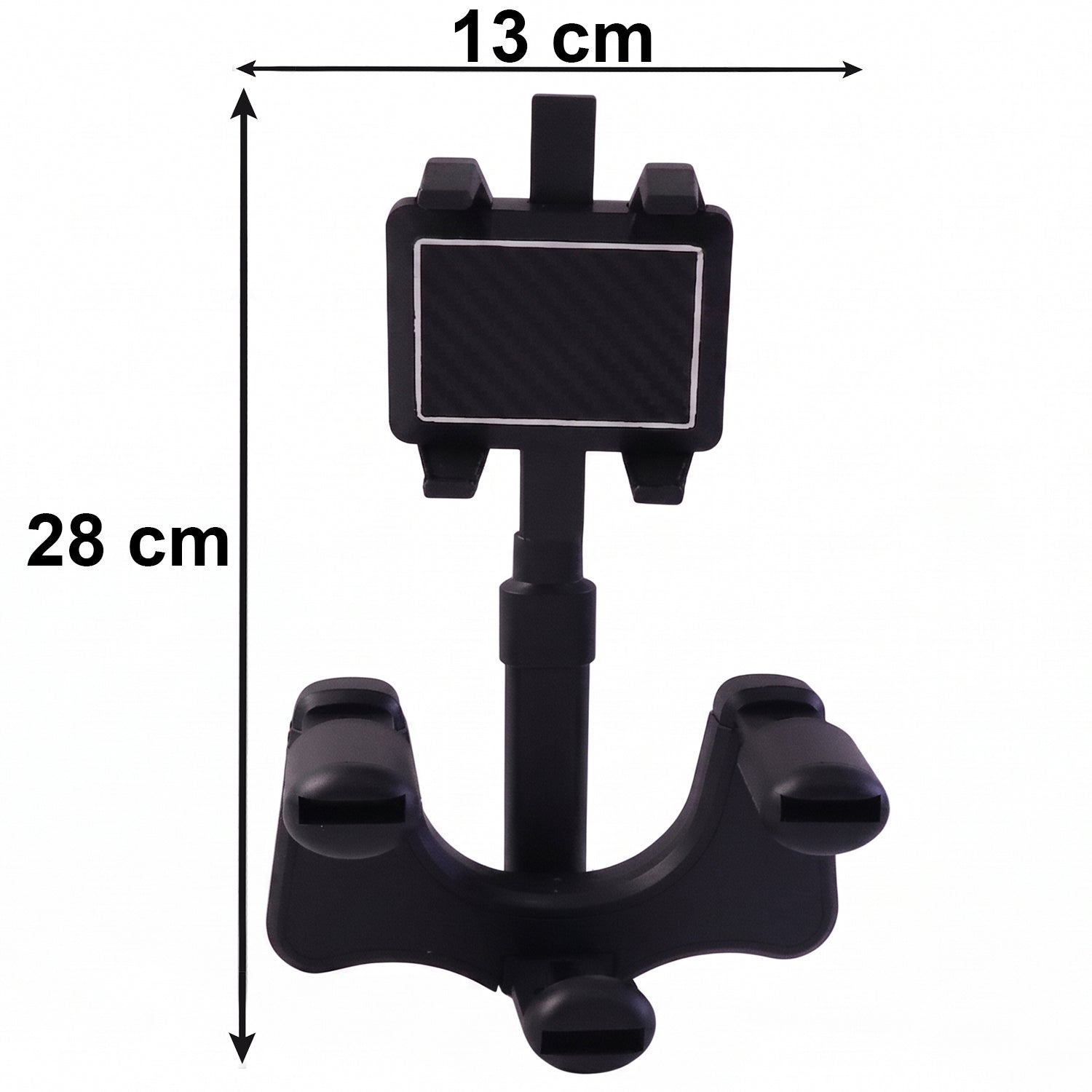 360 Degree Car Rear View Mirror Mobile Phone Holder  Adjustable  Secure Fit