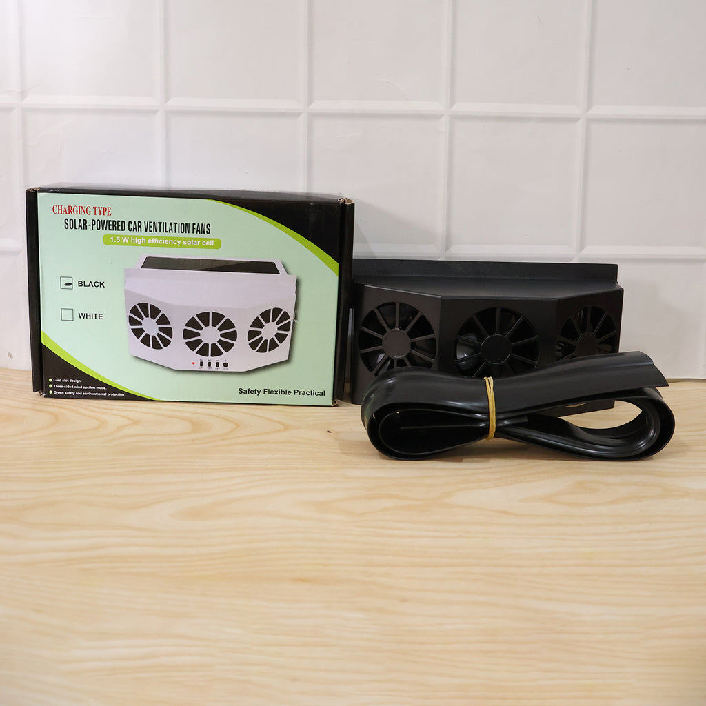 Solar Powered Car Window Ventilation Fan (1 Pc)