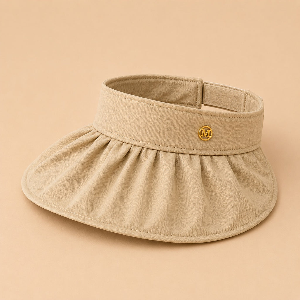 Women’s Wide Brim Sun Visor Cap with Adjustable Strap for Summer (Random Color 1 PC)