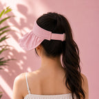 Women’s Wide Brim Sun Visor Cap with Adjustable Strap for Summer (Random Color 1 PC)