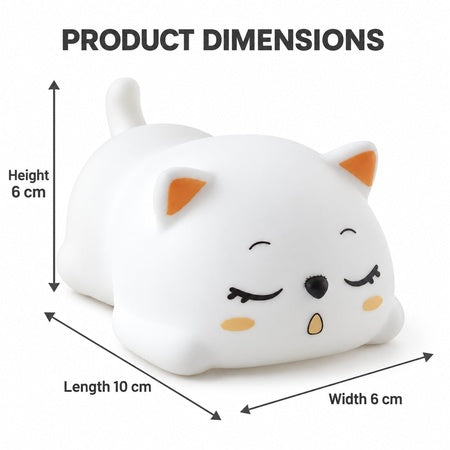 Cute Sleeping Cat Night Light With Warm Glow For Bedside And Room Decor (1 Pc)
