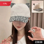 Stylish Cat Ear Designer Cap For Women  Girls (1 Pc)