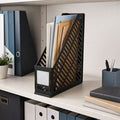 Plastic Vertical File Holder Stand Keeps Desk Organized And Clutter-free