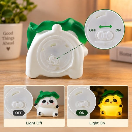 Cute Panda Led Night Lamp With Soft Warm Glow For Bedroom Decor (7x7.5cm 1 Pc)