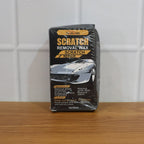 Comparison of car surface before and after using scratch removal wax
