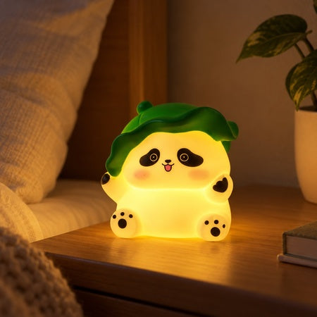 Cute Panda Led Night Lamp With Soft Warm Glow For Bedroom Decor (7x7.5cm 1 Pc)